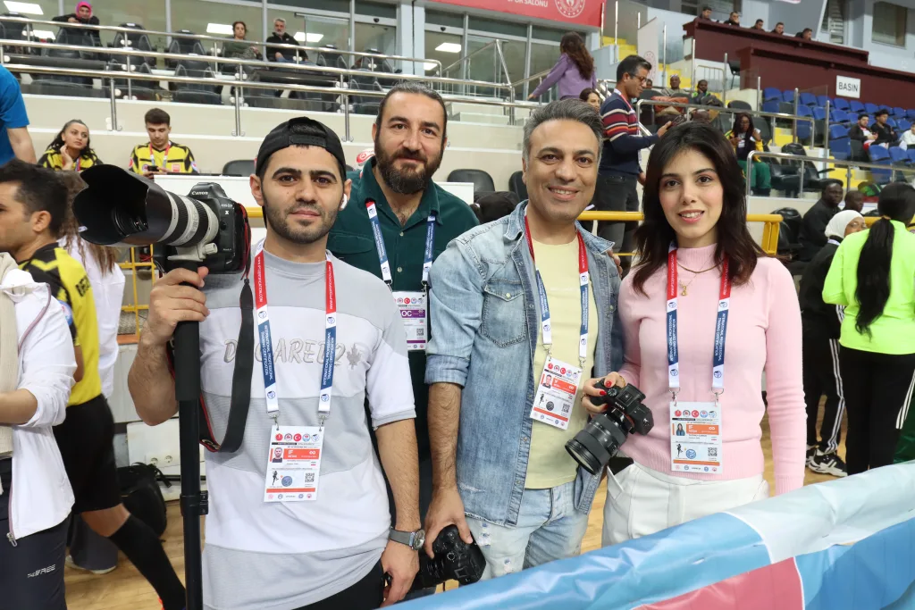 The media and broadcasting team with their cameras at the Football Skating World Cup 2024