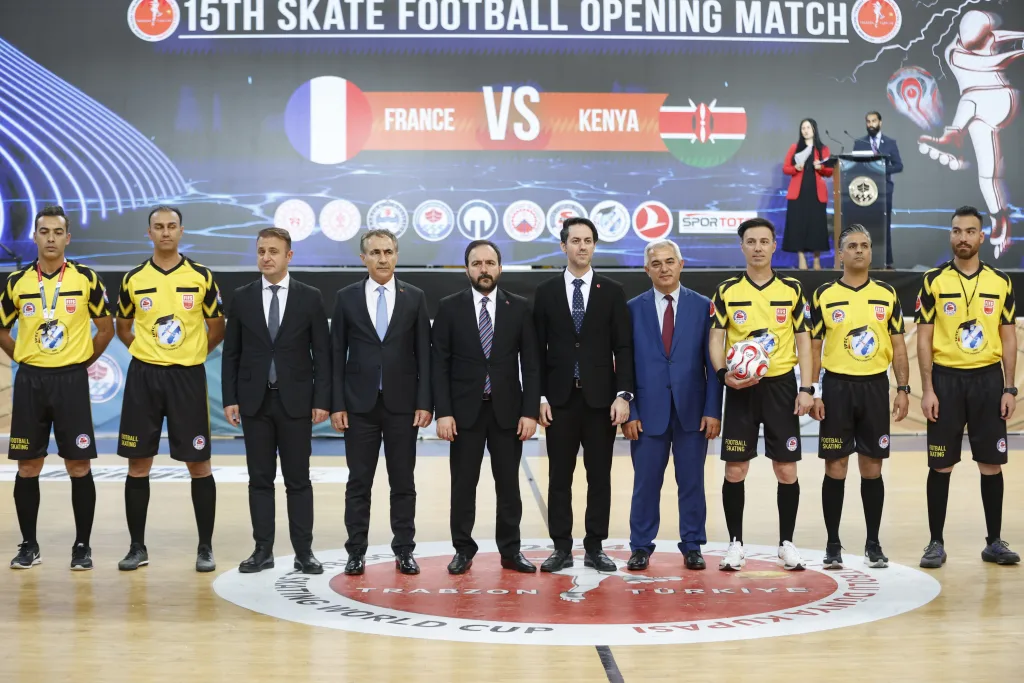 Teams and officials presented before the opening match