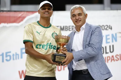 Award and trophy presentations at a Football Skating World Cup ceremony (photograph 16 of 24)