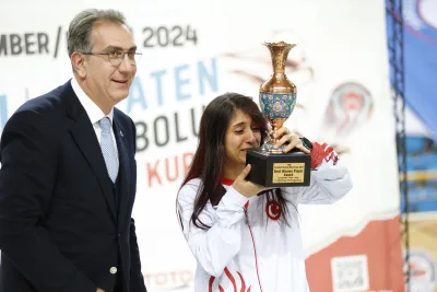 Award and trophy presentations at a Football Skating World Cup ceremony (photograph 20 of 24)