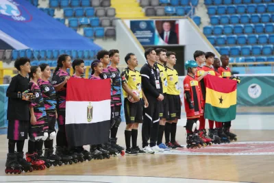 Young athletes competing in the first Junior Football Skating World Cup (photograph 1 of 26)
