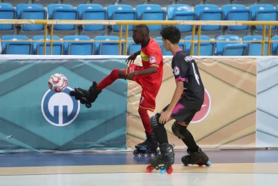 Young athletes competing in the first Junior Football Skating World Cup (photograph 2 of 26)