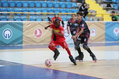 Young athletes competing in the first Junior Football Skating World Cup (photograph 3 of 26)