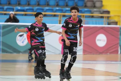 Young athletes competing in the first Junior Football Skating World Cup (photograph 4 of 26)