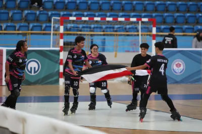 Young athletes competing in the first Junior Football Skating World Cup (photograph 8 of 26)