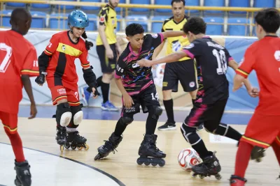 Young athletes competing in the first Junior Football Skating World Cup (photograph 10 of 26)