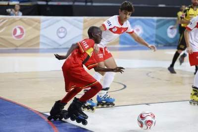 Young athletes competing in the first Junior Football Skating World Cup (photograph 13 of 26)