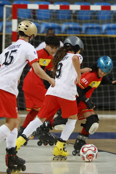 Young athletes competing in the first Junior Football Skating World Cup (photograph 16 of 26)