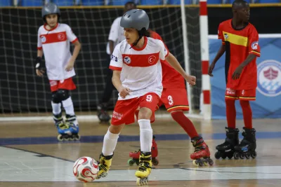 Young athletes competing in the first Junior Football Skating World Cup (photograph 17 of 26)