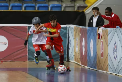 Young athletes competing in the first Junior Football Skating World Cup (photograph 19 of 26)