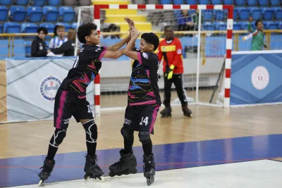 Young athletes competing in the first Junior Football Skating World Cup (photograph 20 of 26)