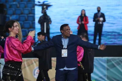 The opening ceremony of the Football Skating World Cup 2024, including the parade of nations (photograph 18 of 30)