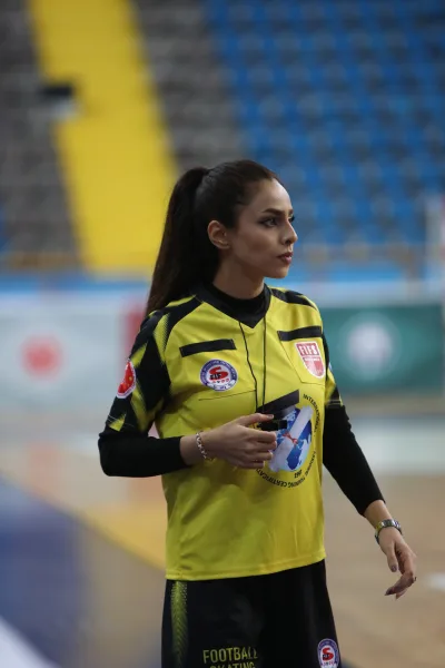 FIFS international referees officiating and preparing for Football Skating matches (photograph 4 of 19)