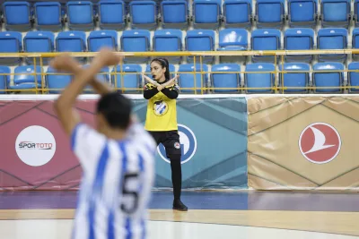 FIFS international referees officiating and preparing for Football Skating matches (photograph 14 of 19)