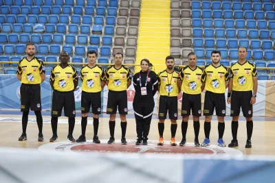 FIFS international referees officiating and preparing for Football Skating matches (photograph 22 of 26)