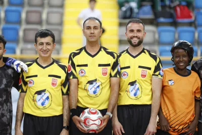 FIFS international referees officiating and preparing for Football Skating matches (photograph 24 of 26)