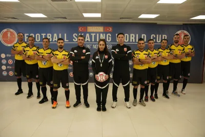 Participants at an international Football Skating coaching and refereeing seminar (photograph 12 of 18)