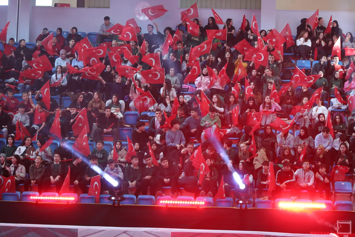 The opening ceremony of the Football Skating World Cup 2024 in a full arena in Trabzon