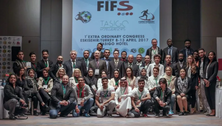 Group photograph of delegates at the 2017 FIFS founding Congress in Türkiye