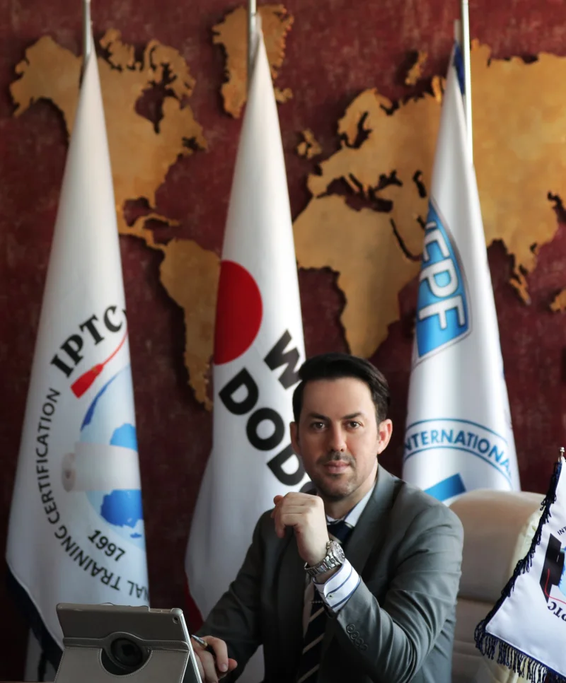 Official portrait of Dr. Mehdi Salman Pour, President of Federation International Football Skating